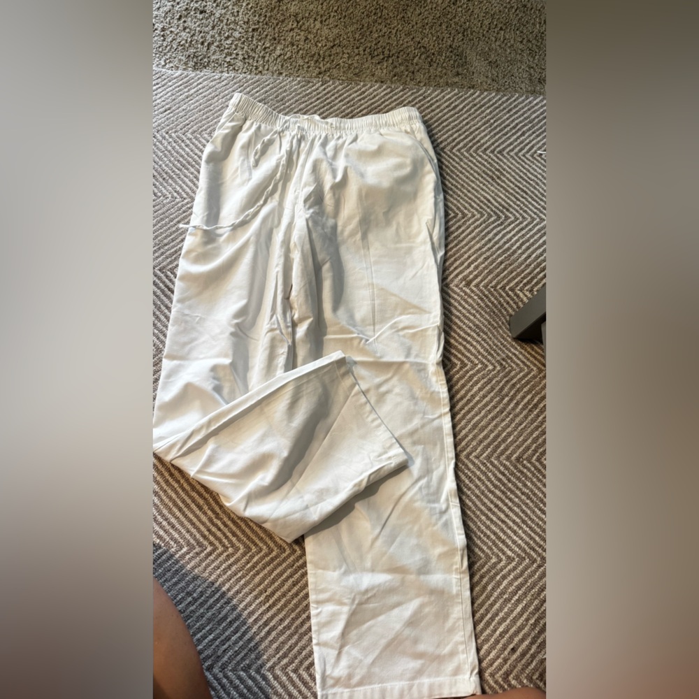 Men's White Casual Pants - Picture 5 of 7